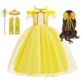 thumbnail image 1 of Vestidos de princesa bella para niña, disfraz de baile, vestido de La Bella y La Bestia, ropa de fantasía para fiesta de año nuevo, 2023 Fivean unisex, 1 of 2