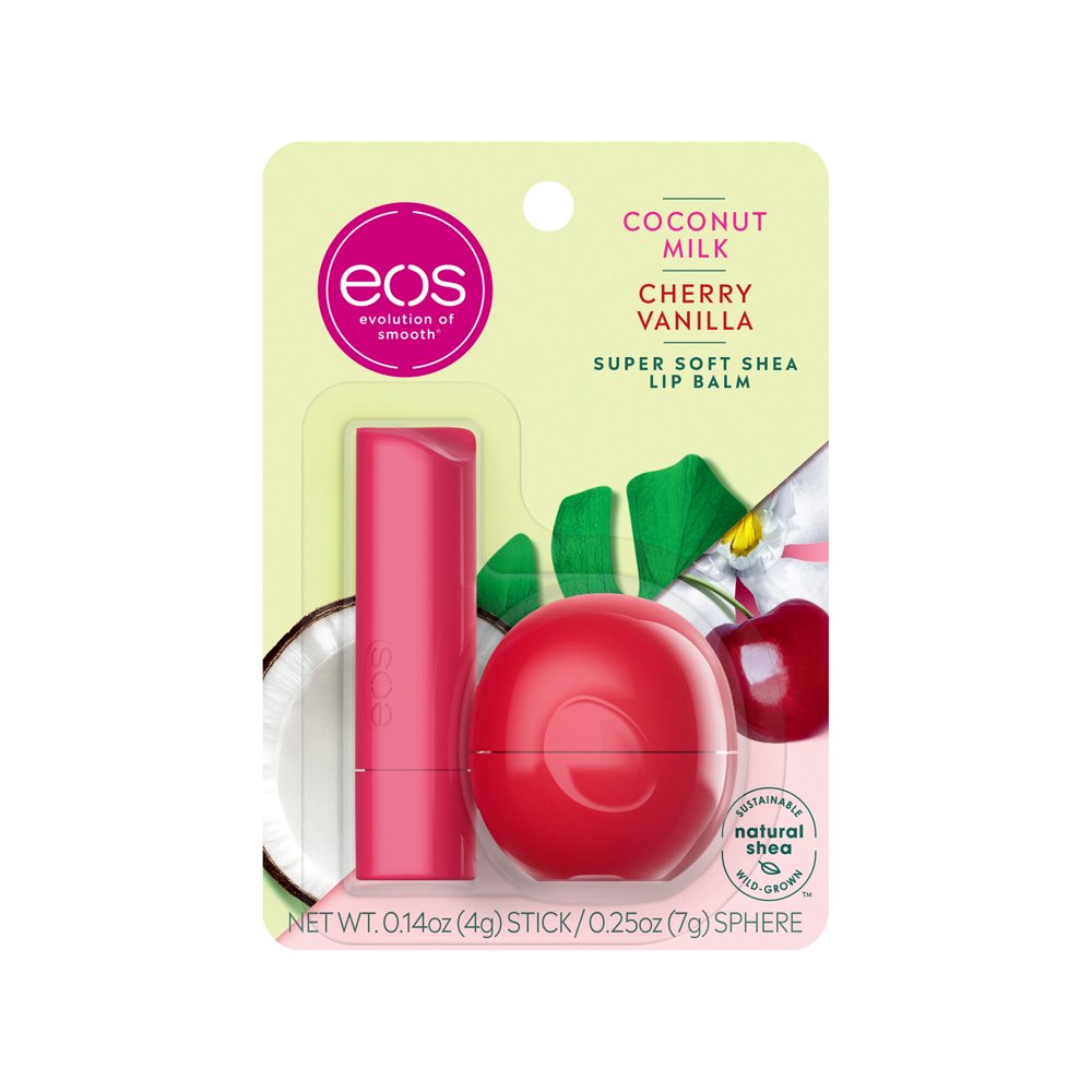 eos Super Soft Shea Lip Balm Stick & Sphere Coconut Milk and Cherry