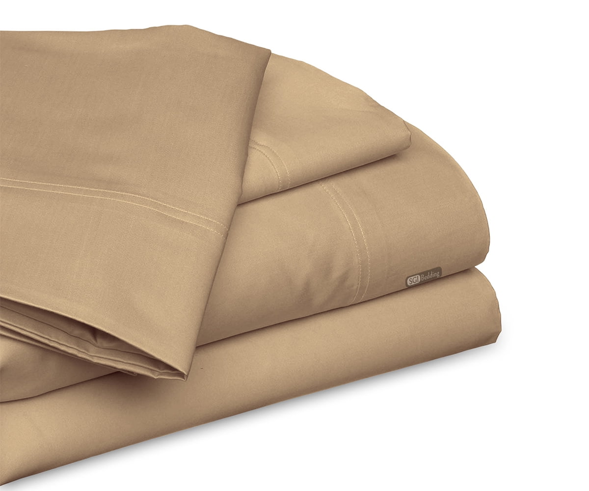 Extra Deep Pocket Bedding Collection 1000 TC Choose Item & Size Taupe Solid