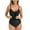 Black, variant on WREESH Women's V-Thong One Piece Swimsuit Tummy Control Ruched Bathing Suit Vacation Beachwear Slim Swimsuits 2025 Black