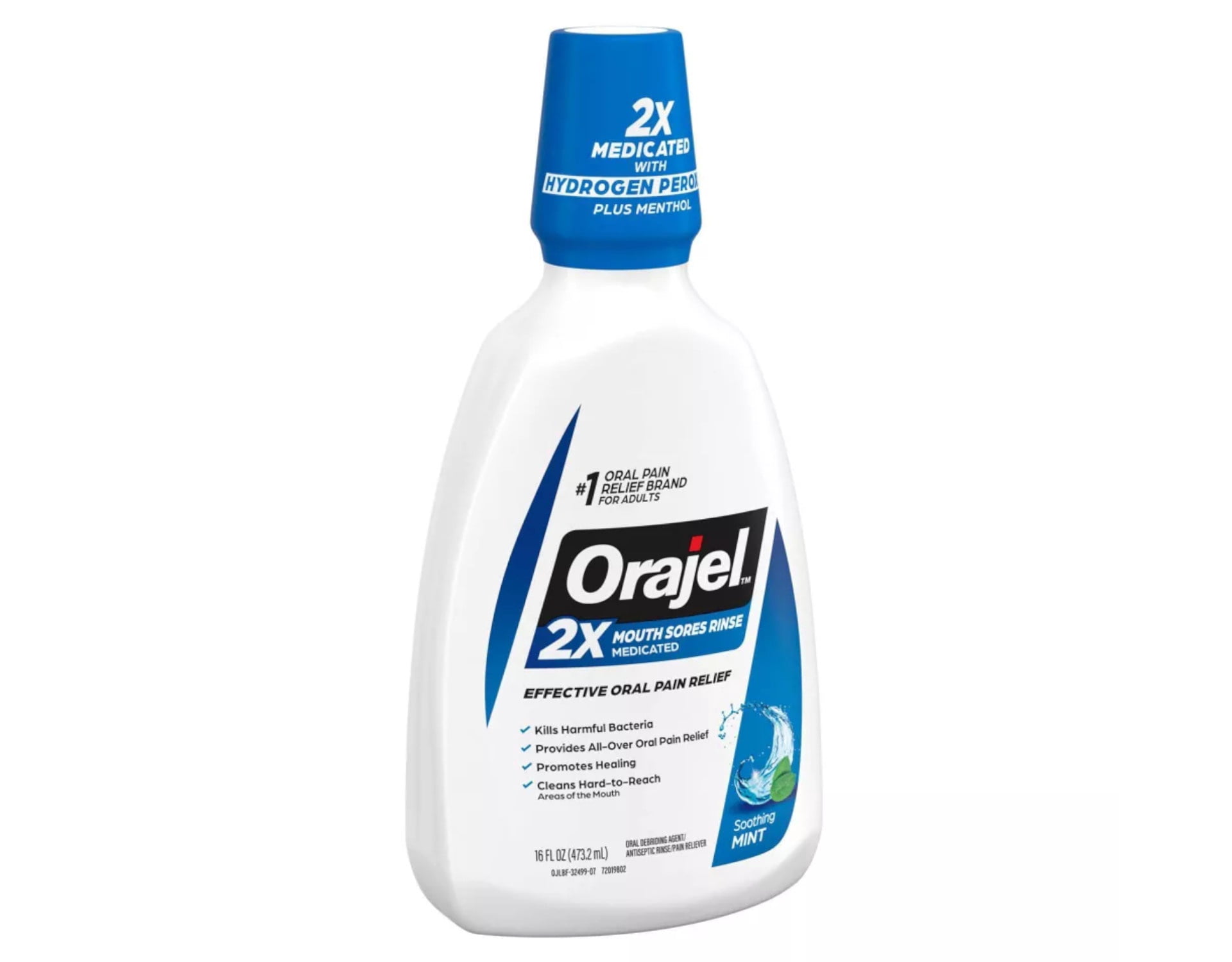 Orajel Antiseptic Mouth Sore Rinse 16 oz (Pack of 3)