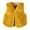 Yellow, variant on Girls Faux Vest Kids V-Neck Cardigan Sleeveless Fuzzy Furry Jacket Shaggy Outerwear Warm Winter Coat Waistcoat