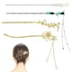 thumbnail image 1 of 4 horquillas chinas para el pelo con borlas, flores y recogidos, adornos vintage para el pelo, 1 of 8