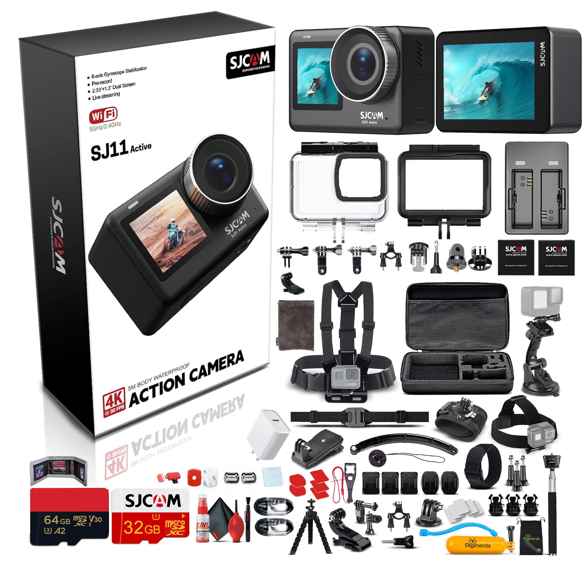 SJCAM C200 4K Mini Action Camera | Compact Waterproof Sports Cam