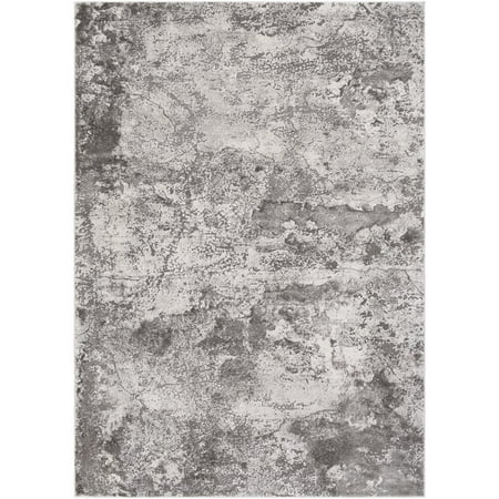 Surya Tibetan TBT-2320 79x114  Rectangle Fabric Rug in Charcoal/Light Gray