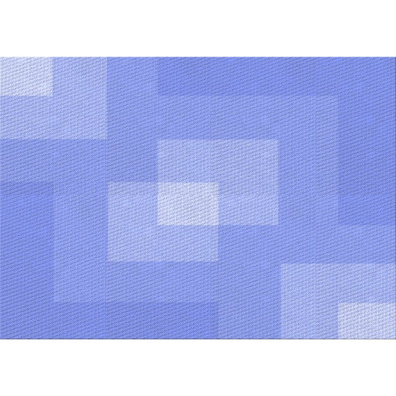 Ahgly Company Indoor Rectangle Patterned Light Slate Blue Area Rugs, 4' x 6'