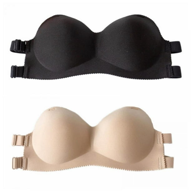 Women Bras Without Rims Sexy Strapless Gathered Bra Tube Top 40kg