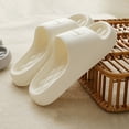 thumbnail image 2 of mgoYE Women's Sandals Cloud Slippers for Women and Men, Pillow House Slippers Shower Shoes Indoor Slides Bathroom Sandals|White 9, 2 of 9