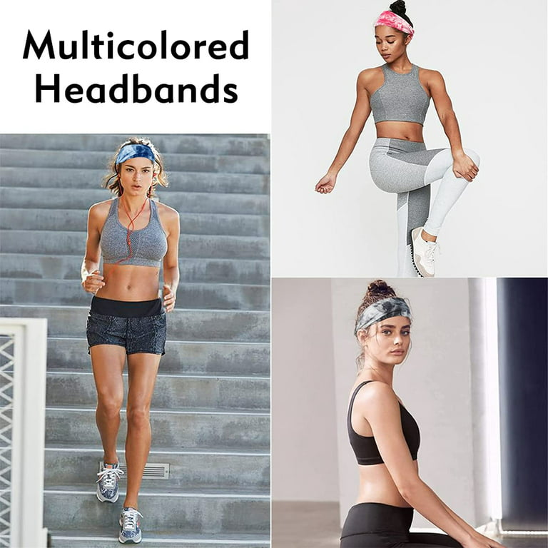 VONTER Women's Headbands Yoga Workout Exercise Tie Dye Bandeau