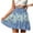 Blue, variant on Cavosen Plus Size Skirt Elastic Waist Mini Skirts A Line Floral Short Skirts Elegant Cute Workout Club Skirt