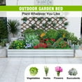 Galvanized Garden Bed, 8x4x1ft Outdoor Raised Garden Bed for Vegetables