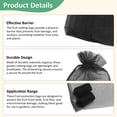 thumbnail image 4 of Bolsas de protección de frutas Uxcell 200 Pack - Bolsas de red para frutas de 4x6 pulgadas con cordón aplicables a plantas (Negro), 4 of 7