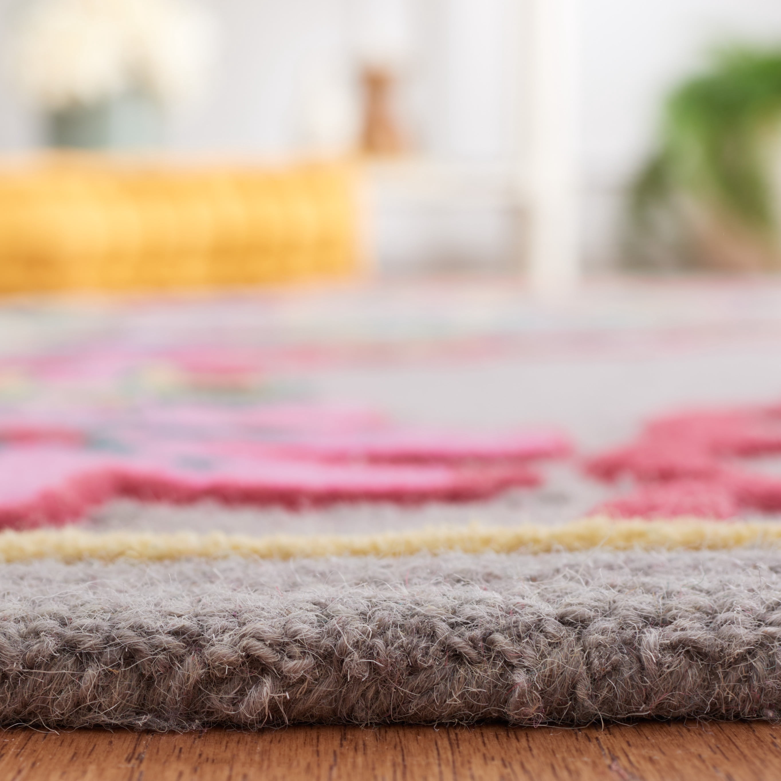 SAFAVIEH Bellagio Rio Floral Wool Runner Rug, Dark Gray/Multi, 2'3" x 11'