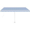 thumbnail image 4 of Toldo VidaXL Independiente Automático Azul y Blanco 3x3m, 4 of 9