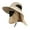 Khaki, variant on Unisex Sun Hat with Face Front Cover Face Neck Hollow Mesh Windproof Fixed Strap Anti UV Foldable Sunscreen Breathable Gardening Fishing Outdoor Cap