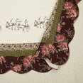 thumbnail image 3 of Modern Heirloom Brooke Ivory/Burgundy Floral Embroidered Bedspread, Queen, All Ages, 3 of 4