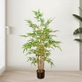 thumbnail image 1 of bambú artificial, bonsái, realista, falso, en maceta, planta bambú artificial para sala estar, jardín, escritorio, decoración del hogar 12 m de altura, 1 of 8