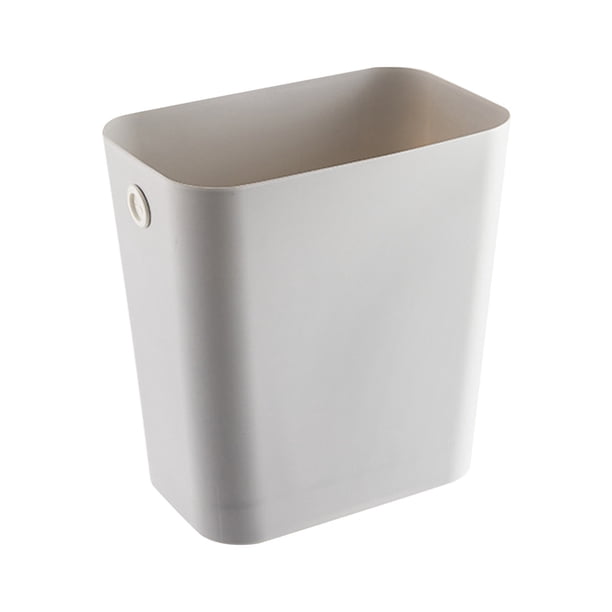 Papelera rectangular abierta, ideal para el hogar, baño, cocina, dormitorio u oficina. Papelera moderna de plástico.