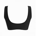 thumbnail image 4 of TOWED22 Women's Twist Front V Neck Bikini Top Padded Adjustable Spaghetti Straps Bathing Suit Tops Only Black,XXL, 4 of 7
