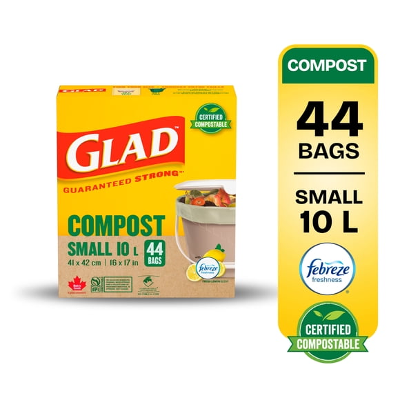 Glad Certified Compostable Bags - Small 10 Litres -