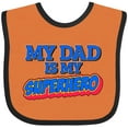 thumbnail image 3 of Inktastic My Dad is My Superhero Boys or Girls Baby Bib, 3 of 4