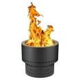 thumbnail image 3 of Flame Genie FG-19 19 Inch Smoke Free Outdoor Wood Pellet Fire Pit, Black, 3 of 12