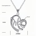 thumbnail image 3 of SFTING Mom Letter Heart Necklace in 925 Sterling Silver Cubic Zirconia Jewelry Love Necklace Mother's Day Birthday Gift for Women Mother, 3 of 10