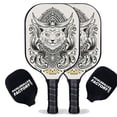 thumbnail image 1 of Pickleball Factory PB0003-5-G Pickleball Paddle Set - Egyptian Cat Level Up Pickleball Rackets, Pickleball Net Set, Glassfiber Graphite, 1 of 1