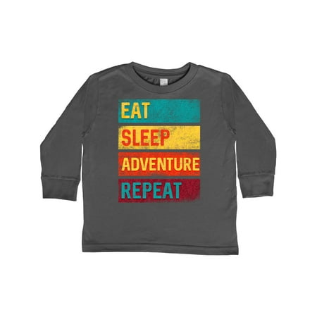 

Inktastic Eat Sleep Adventure Repeat Gift Toddler Boy or Toddler Girl Long Sleeve T-Shirt