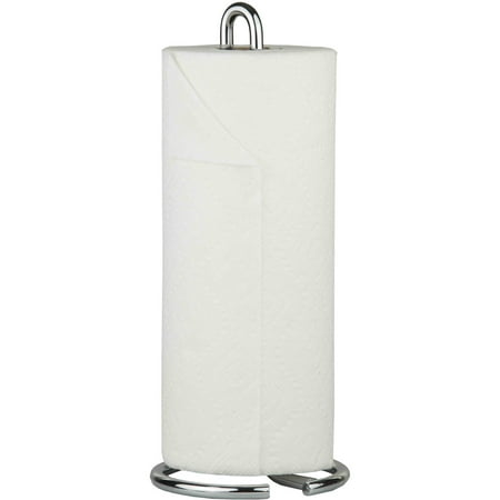 Stainless Steel Paper Towel Holder - Home Basics Stainless Steel Paper Towel Holder, Silver