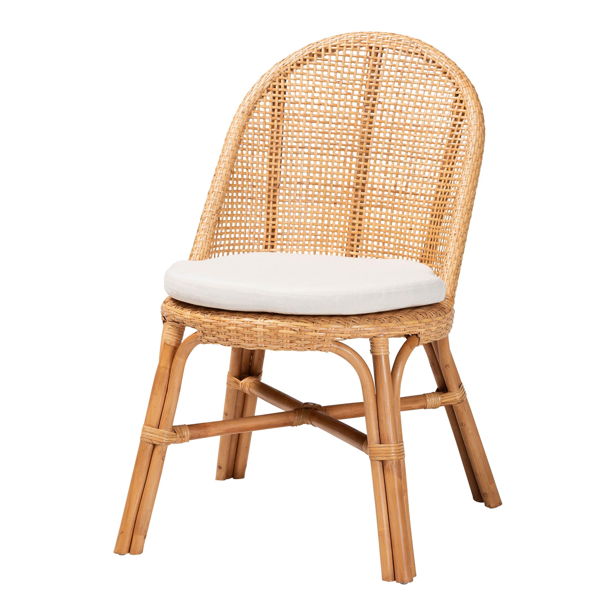 bali & pari Daniela Boho Dining Chair, Light Honey