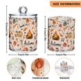 thumbnail image 5 of Yayeee 2 Pack Qtip Holder Bathroom Cotton Swab Canister with Lid Clear Dispenser Set, Campfire Pattern, 5 of 6