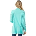 thumbnail image 6 of Cielo 1985 Women's Open Long Cardigan Sweater with Pockets - By The Simply Fashion Mint2 L, 6 of 7