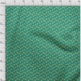 thumbnail image 3 of oneOone Cotton Jersey Teal Green Fabric Artistic Floral Diy Clothing Quilting Fabric Print Fabric By Yard 58 Inch Wide, 3 of 4
