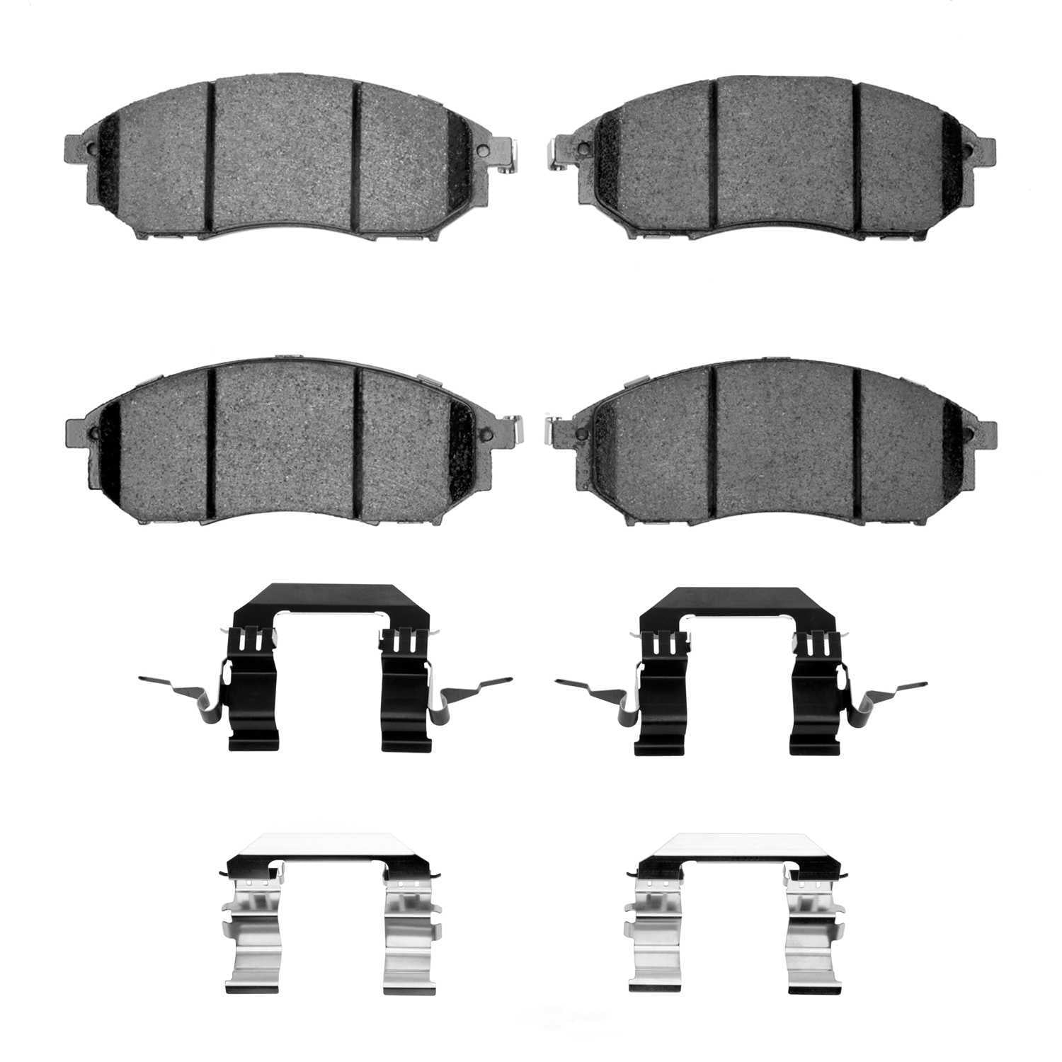 Dynamic Friction Company 1552-0888-01 DFC 5000 Advanced Brake Pads - Ceramic and Hardware Kit - OE