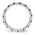 thumbnail image 2 of Auriga Fine Jewelry 14K White Gold Lab Grown Diamond VS/SI GH & Cr Emerald Eternity Band for Women Size 8, 2 of 6