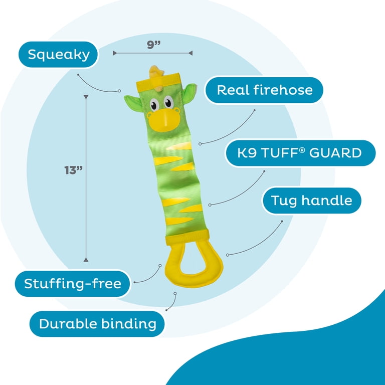 Outward Hound Fire Biterz Zebra Firehose Tug of War Dog Toy