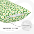 thumbnail image 3 of Logiee Daisies Flowers Print Pillow Case,Throw Pillow Covers, Double Sided Plush Cushion Cover for Couch Sofa Bed, Only Pillowcase-14"x20", 3 of 6