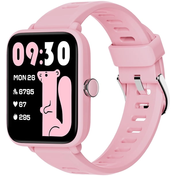 BIGGERFIVE Pulsera Actividad Niñas 3 a 14 años, Reloj Inteligente con Podómetro, Frecuencia cardíaca, Resistente al Agua 5 ATM, Monitor de Sueño, Despertador, Juegos de Rompecabezas
