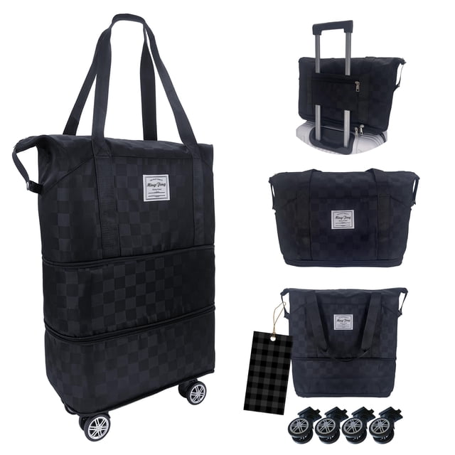 Bolsa de viaje Drvoon expandible y plegable con ruedas desmontables