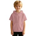 thumbnail image 3 of SUYIDA Kids Short Sleeve Hoodies Casual Lightweight Sweatshirt with Pocket Back to School for Boys Girls Everyday Play Comfortable Hoodie, 3 of 3