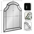 thumbnail image 3 of Kate and Laurel Pinchot Modern Arched Wall Mirror, 24 x 32, Black, Sophisticated Scalloped Mirror for Wall Decor with Beveled Edges and Unique Overlay, 3 of 8