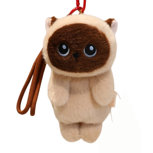 Adorable adorno colgante perfumado: llavero con forma de gatito, pingüino o conejito, peluche suave