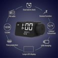 thumbnail image 3 of Reloj despertador digital proyectado con puerto USB, compatible con repetición de dormitorio, 3 of 5