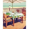 thumbnail image 2 of Fsddascl Lemon Flower Outdoor Tablecloth - 60x84 Inch Rectangle Dining Table Cover, Summer Leaves Watercolor Green Waterproof Outdoor Table Cloth with Umbrella Hole & Zipper for Picnic/Patio/Party, 2 of 7
