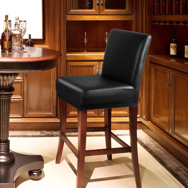 PiccoCasa Housses Imperméables pour Tabourets de Bar, Housses pour Chaises Latérales de Comptoir, Noir 1