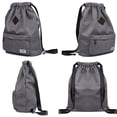thumbnail image 4 of KAUKKO Cordón Deportes Mochila Gimnasio Yoga Bolsa Hombro Mochila para Hombres y Mujeres KAUKKO  K1031-Grey(2pc), 4 of 4