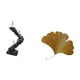 thumbnail image 5 of Estatua de pensador, figura abstracta de resina, hierro forjado, hojas de ginkgo, escultura de pared para estantería, escritorio de oficina, sala de e, 5 of 8