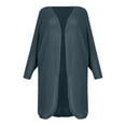 thumbnail image 5 of ZVNAΖH Long Cardigan Sweaters for Women Lightweight Open Front Cardigan Solid Color Knit Cardigan Casual Long Sleeve Sweater On Clearance, 5 of 5