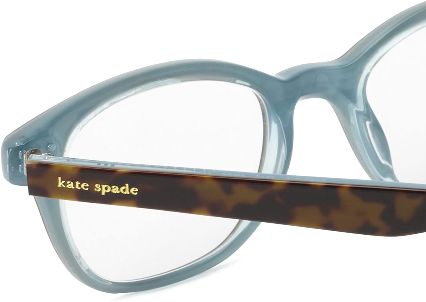 Kate Spade KS Rebecca Plastic Womens Oval Reading Glasses Aqua Tortoise 49mm Adult
